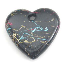*M-1106-1107 - Pendentif de Plastique Cœur 48MM Noir Ligne de Fantaisie Bleu, Rouge et Or 29pcs *M-1106-1107,Pendentifs,Plastique,Pendentif,Plastique,Plastique,48MM,Coeur,Coeur,Noir,Noir,Ligne de Fantaisie Bleu, Rouge et Or,Chine,29pcs,montreal, quebec, canada, beads, wholesale
