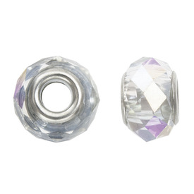 1118-0103-01 - Glass Bead Pandora Oval Facetted 14MM Crystal AB 5pcs 1118-0103-01,Beads,Glass,Pandora style,Bead,Pandora,Glass,Glass,14MM,Oval,Facetted,Crystal,AB,China,5pcs,montreal, quebec, canada, beads, wholesale