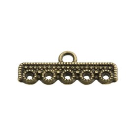 *1705-0513-OXBR - Metal Connector 5 Holes 10X25MM Antique Brass 50pcs *1705-0513-OXBR,Clearance,Findings,Connectors,Metal,Connector,5 Holes,10X25MM,Yellow,Antique Brass,50pcs,China,montreal, quebec, canada, beads, wholesale