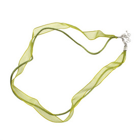 1710-0110-03 - Collier Organza et Queue de Rat Avec Fermoir et Chaîne d'Extension 18'' Olive 10pcs 1710-0110-03,Liquidation par catégories,Organza and Rat Tail,Collier,With Clasp and Extension Chain,18'',Olive,10pcs,Chine,montreal, quebec, canada, beads, wholesale