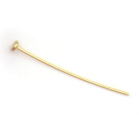 *1753-1903 - Vermeil Head Pin Keel 1'' 50pcs India *1753-1903,Clearance,Findings,Head pins,Round (thin),Vermeil,Head Pin,Free Form,Keel,1'',50pcs,India,montreal, quebec, canada, beads, wholesale